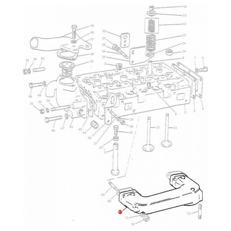 Massey Ferguson - Exhaust Manifold - 734874V1