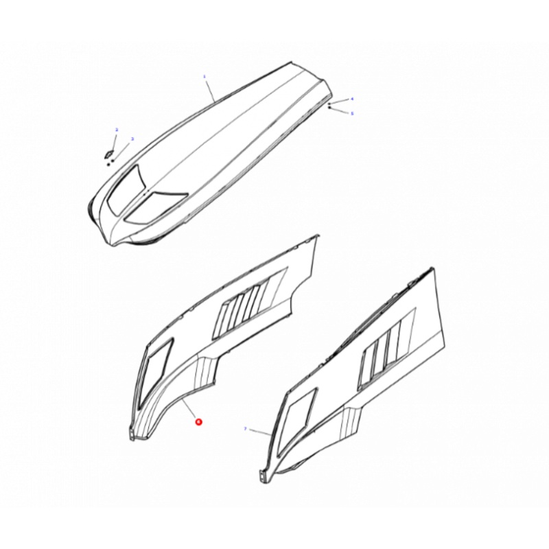Massey Ferguson - Side Panel R/H - ACW0216070 - ACW021607A