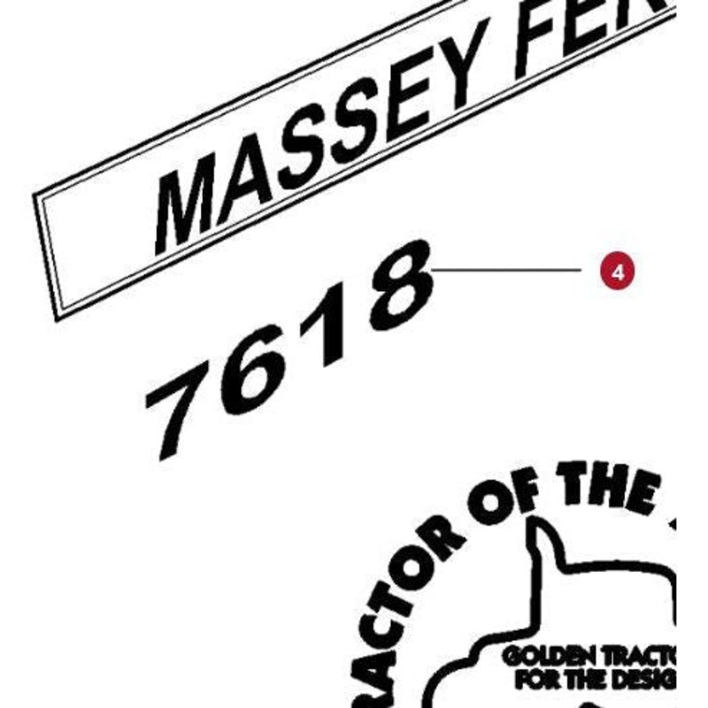Massey Ferguson - Decal 7618 - 4375082M1