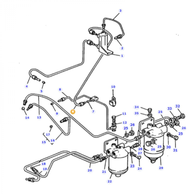 Massey Ferguson - Fuel Line - 884473M93