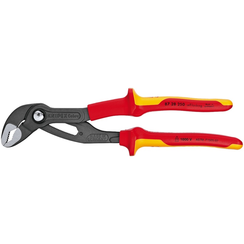 Draper Knipex Cobra 87 28 250Uksbe Vde Fully Insulated Waterpump Pliers, 250mm - 87 28 250 UKSBE