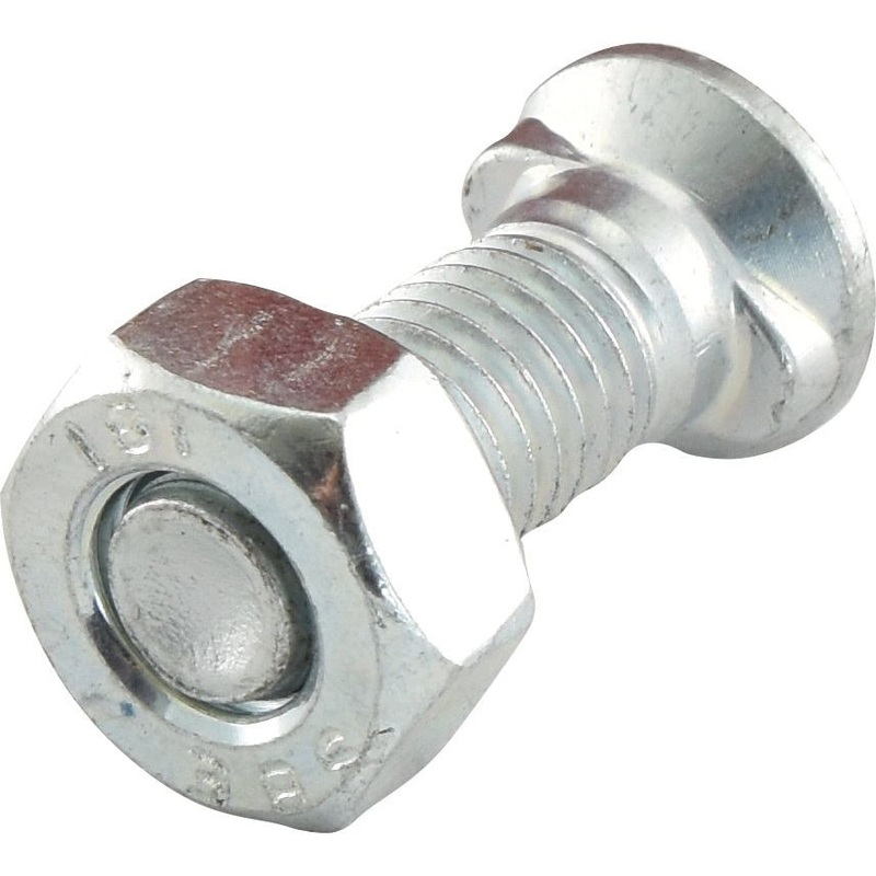 Countersunk Head Bolt 2 Nibs With Nut (TF2E) - M12 x 40mm, Tensile strength 8.8 (25 pcs. Box) | Sparex Part No.S.78766