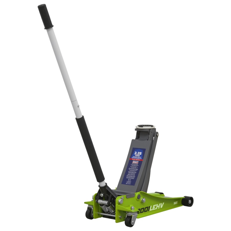 Trolley Jack 2.25 Tonne Low Profile Rocket Lift Hi-Vis Green - 2001LEHV