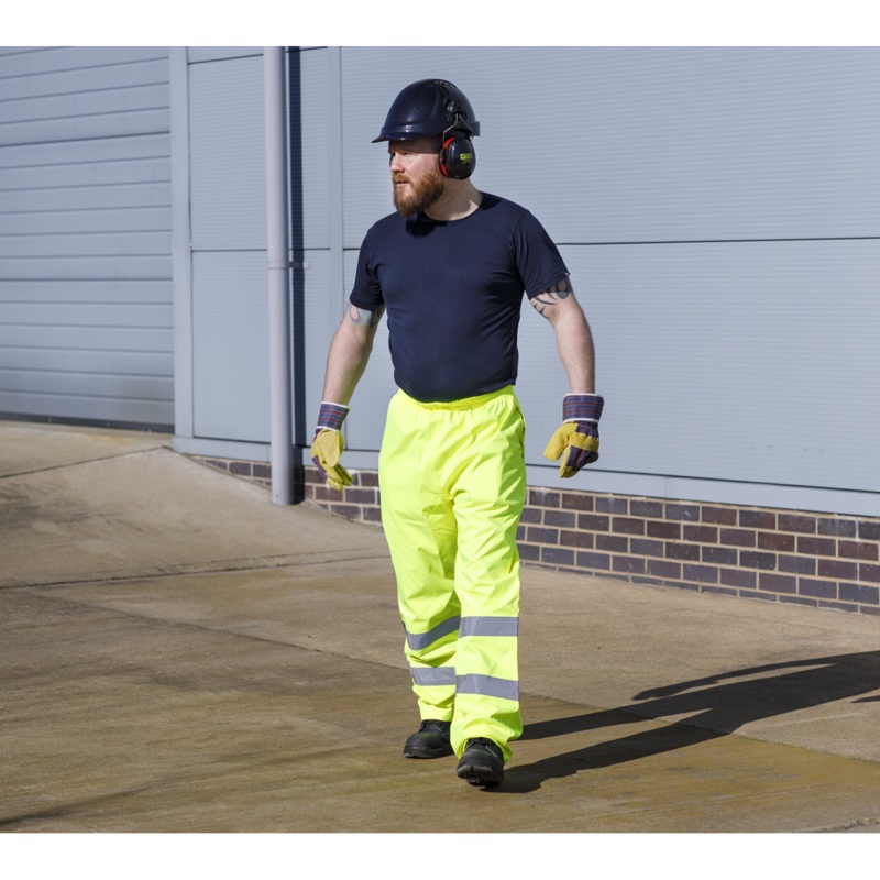 Hi-Vis Yellow Waterproof Trousers - Large - 807L