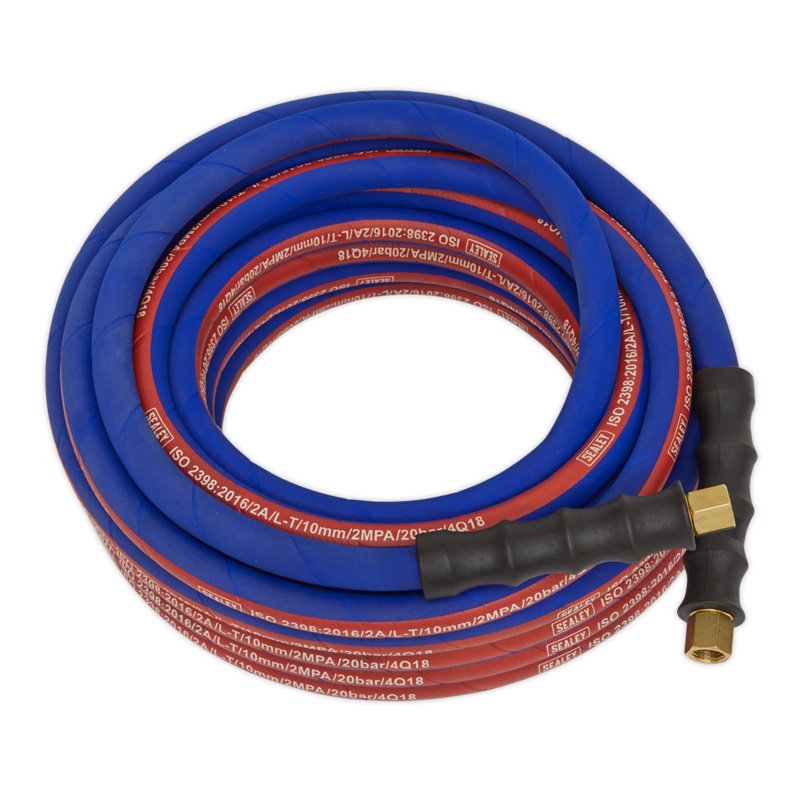 Air Hose 10m x 8mm with 1/4"BSP Unions Extra-Heavy-Duty - AH10R