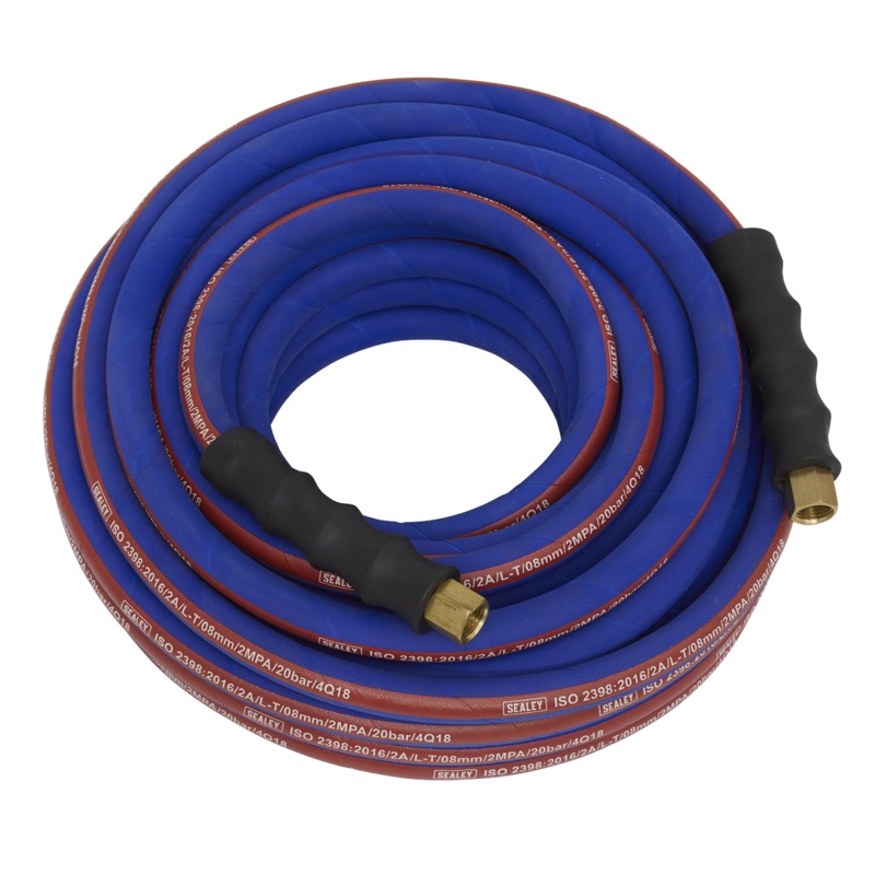 Air Hose 15m x 8mm with 1/4"BSP Unions Extra-Heavy-Duty - AH15R