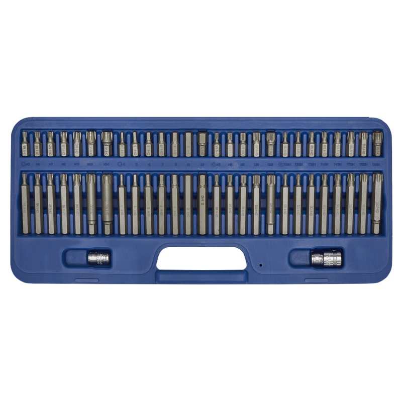 Security TRX-Star*/Hex/Ribe/Spline Bit Set 56pc 3/8" & 1/2"Sq Drive - AK21956