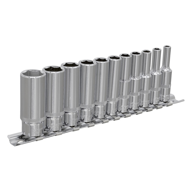 Socket Set 11pc 1/4"Sq Drive Deep WallDrive Imperial - AK2671