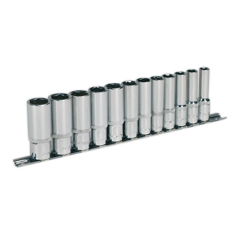 Socket Set 12pc 3/8"Sq Drive 6pt Deep WallDrive Metric - AK2694
