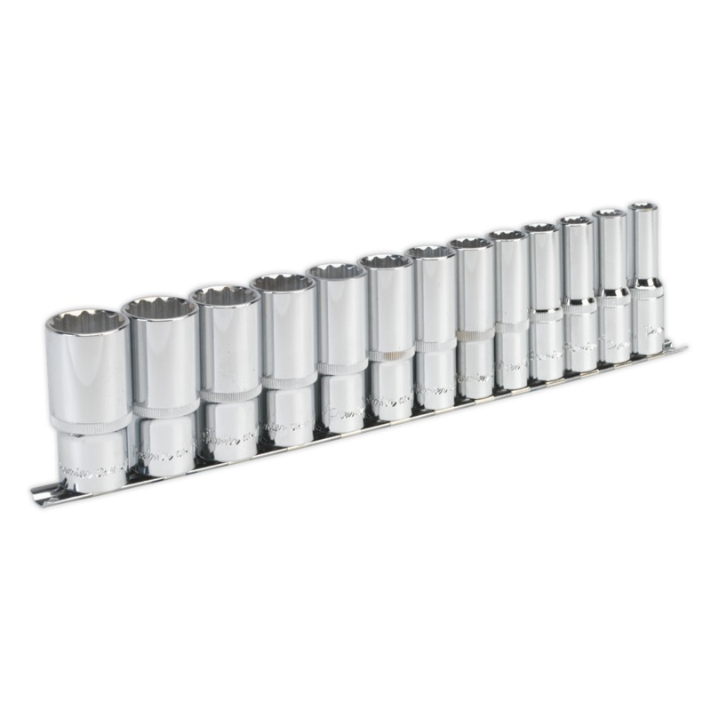 Socket Set 13pc 1/2"Sq Drive 12pt Deep WallDrive Imperial - AK2675