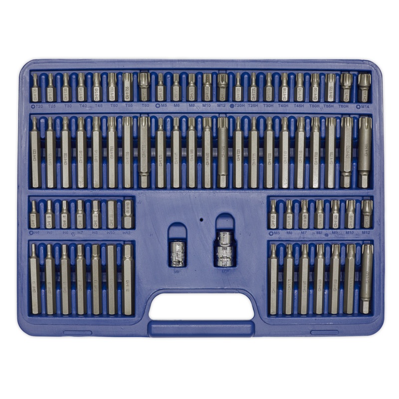 TRX-Star/Security TRX-Star/Hex/Ribe/Spline Bit Set 74pc 3/8" & 1/2"Sq Drive - AK21974