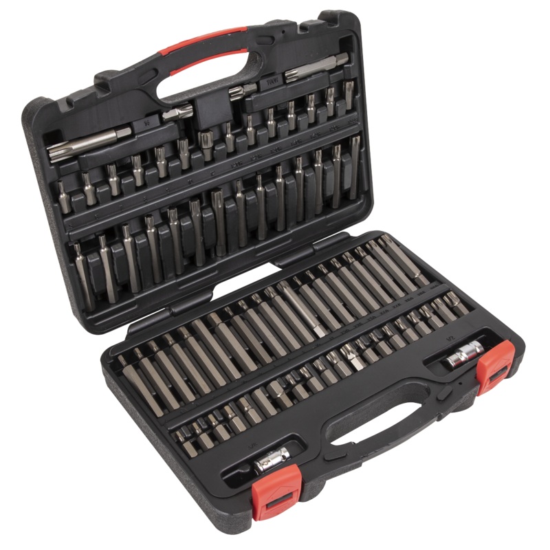TRX-Star*/Security TRX-Star*/Hex/Ribe/Spline Bit Set 74pc 3/8" & 1/2"Sq Drive - AK21974P