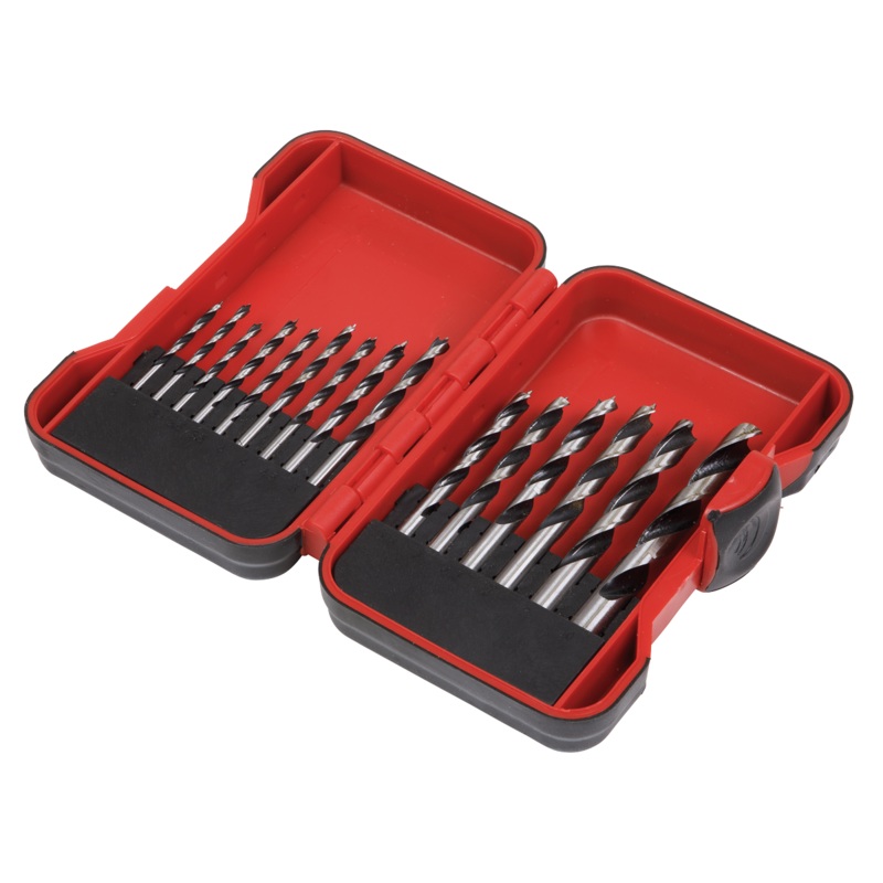 Brad Point Wood Drill Bit Set 15pc - AK3715W
