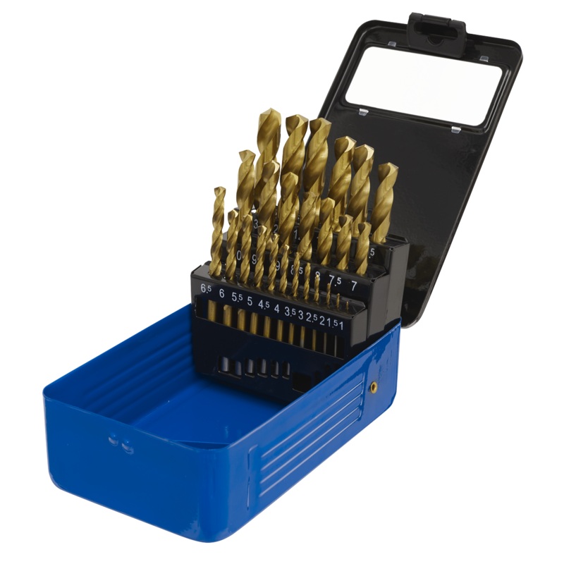 HSS Fully Ground Drill Bit Set 25pc DIN 338 Metric - AK4725