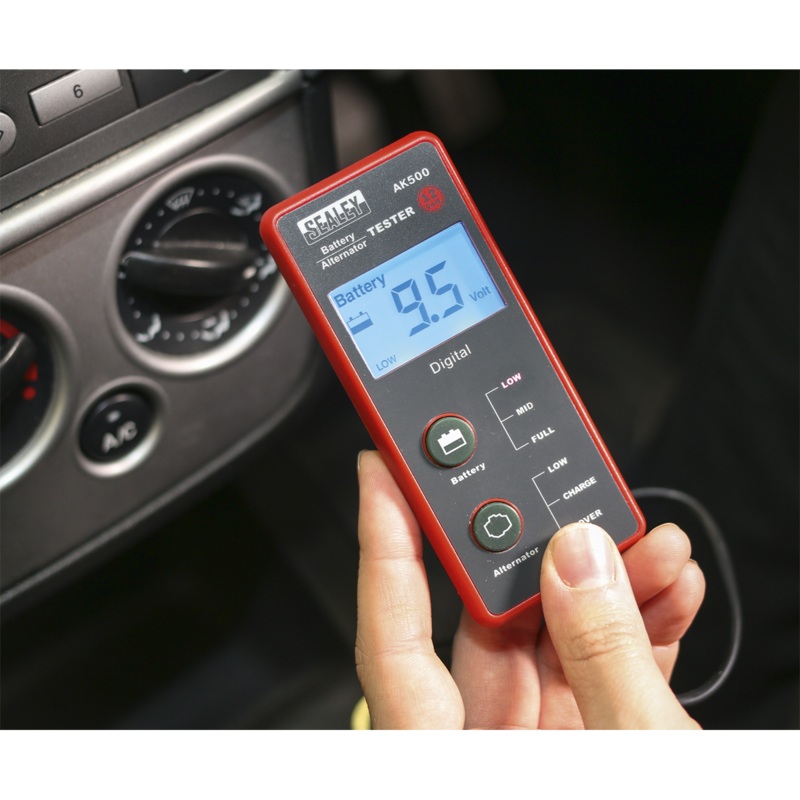 Battery & Alternator Tester 12V - LCD Screen - AK500