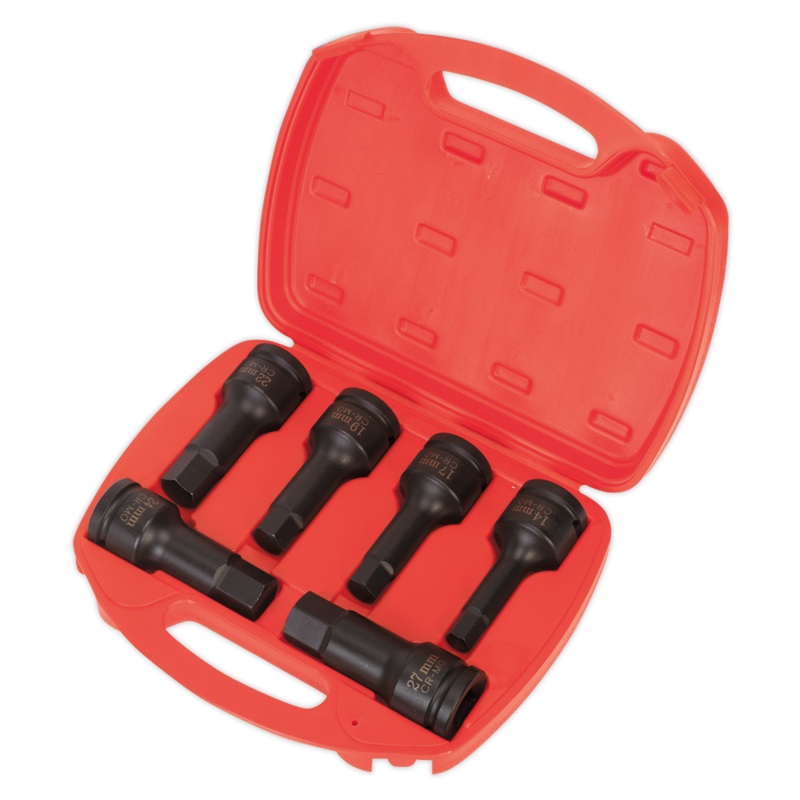 Impact Hex Socket Bit Set 6pc 3/4"Sq Drive - AK5586