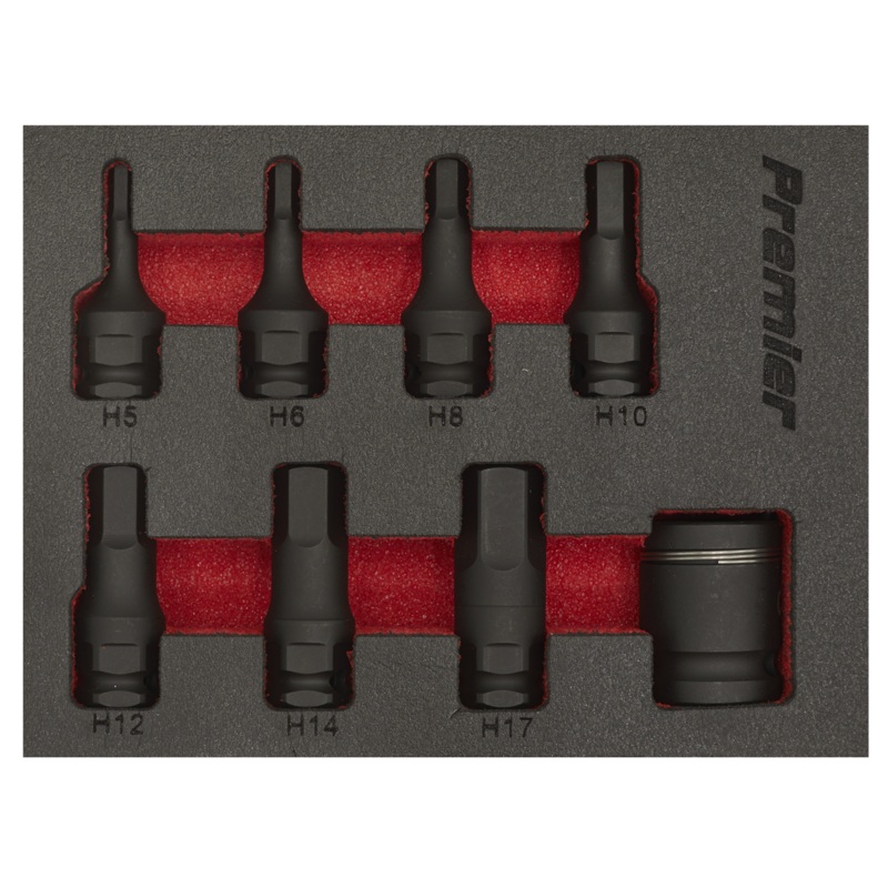 Impact Hex Socket Bit Set 8pc 3/8"Sq Drive - AK5620