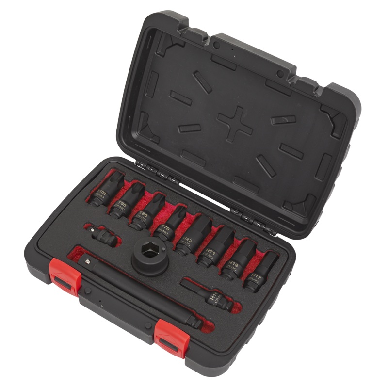 Impact Socket Bit & Accessories Set 12pc 3/4"Sq Drive - AK5617