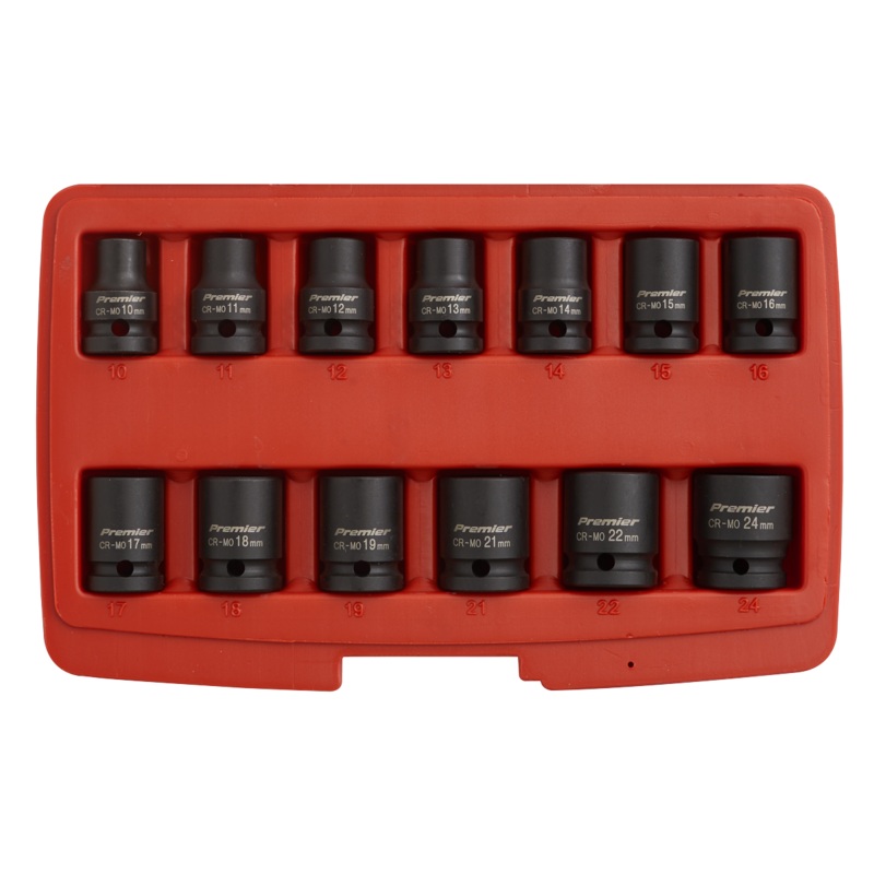 Impact Socket Set 13pc 1/2"Sq Drive 12-Point - AK5614M