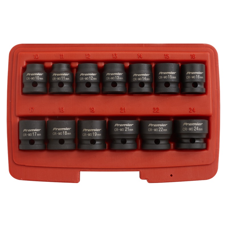 Impact Socket Set 13pc 1/2"Sq Drive Low Profile Metric - AK5613LP