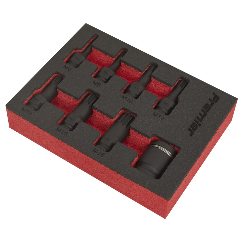 Impact Spline Socket Bit Set 8pc 3/8"Sq Drive - AK5622