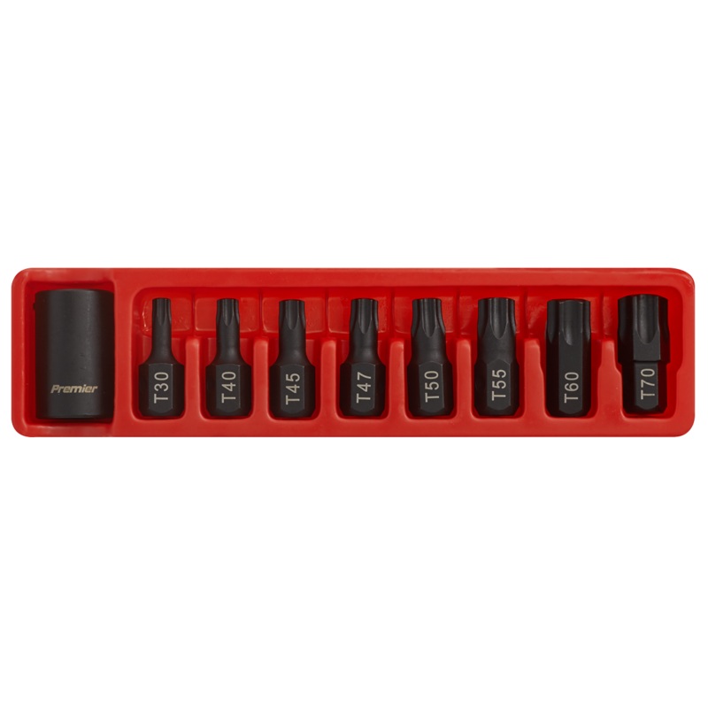 Impact TRX-Star* Bit & Holder Set 9pc 1/2"Sq Drive - AK5610