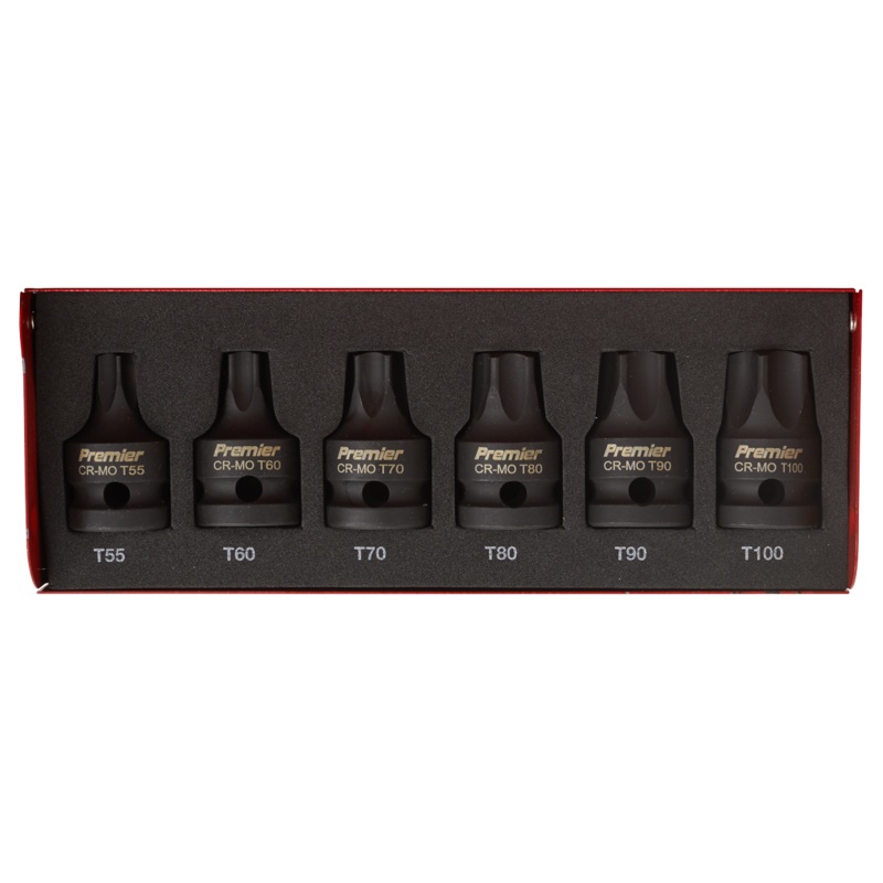 Impact TRX-Star* Socket Bit Set 6pc 1/2"Sq Drive - AK5607