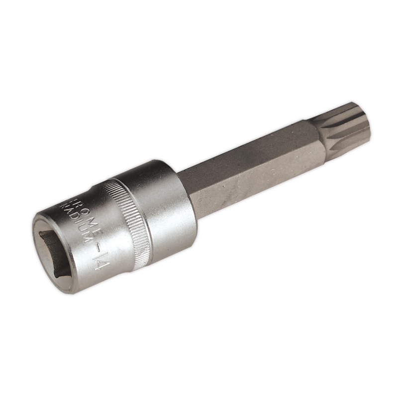 Spline Socket Bit M14 Long 1/2"Sq Drive - AK5531