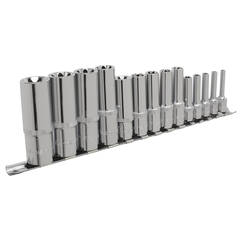 TRX-Star* Socket Set 14pc Deep 1/4", 3/8" & 1/2"Sq Drive E4-E24 - AK6114