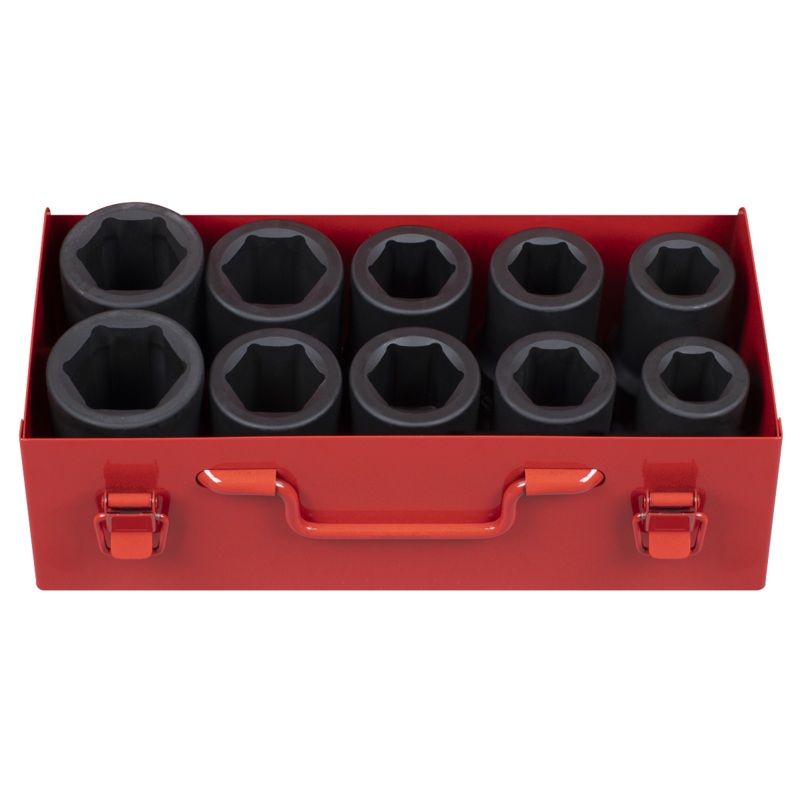 Impact Socket Set 10pc Deep 1"Sq Drive Metric/Imperial - AK689