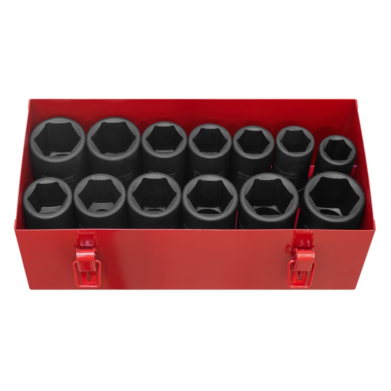 Impact Socket Set 13pc Deep 3/4"Sq Drive Metric/Imperial - AK687