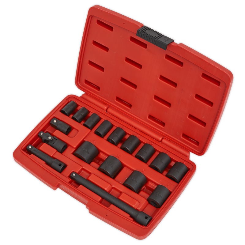 Impact Socket Set 17pc 3/8"Sq Drive Metric - AK68217