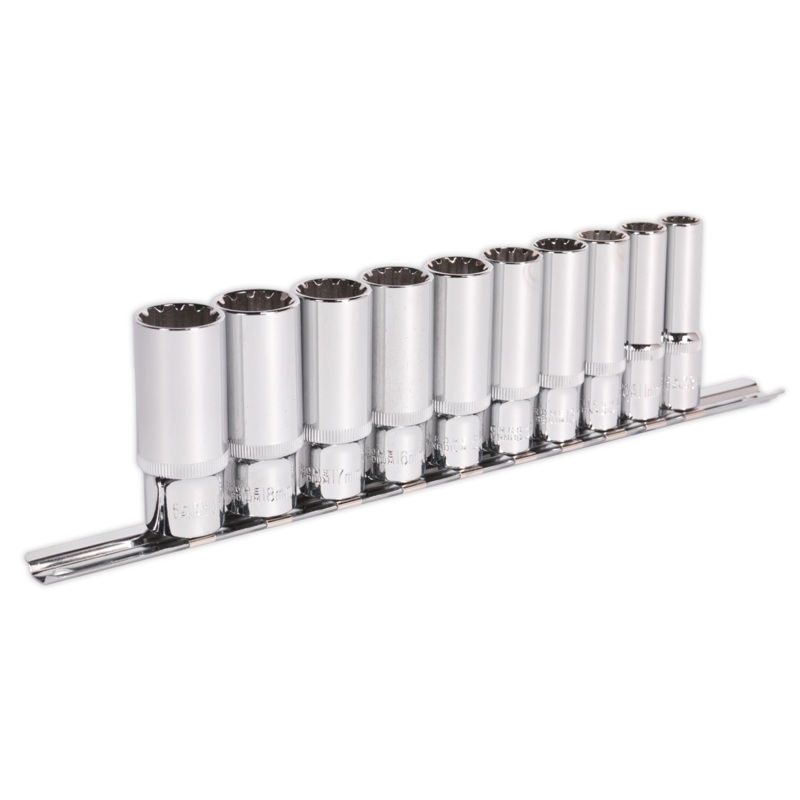 Socket Set 10pc Deep 3/8"Sq Drive Total Drive - AK69910D