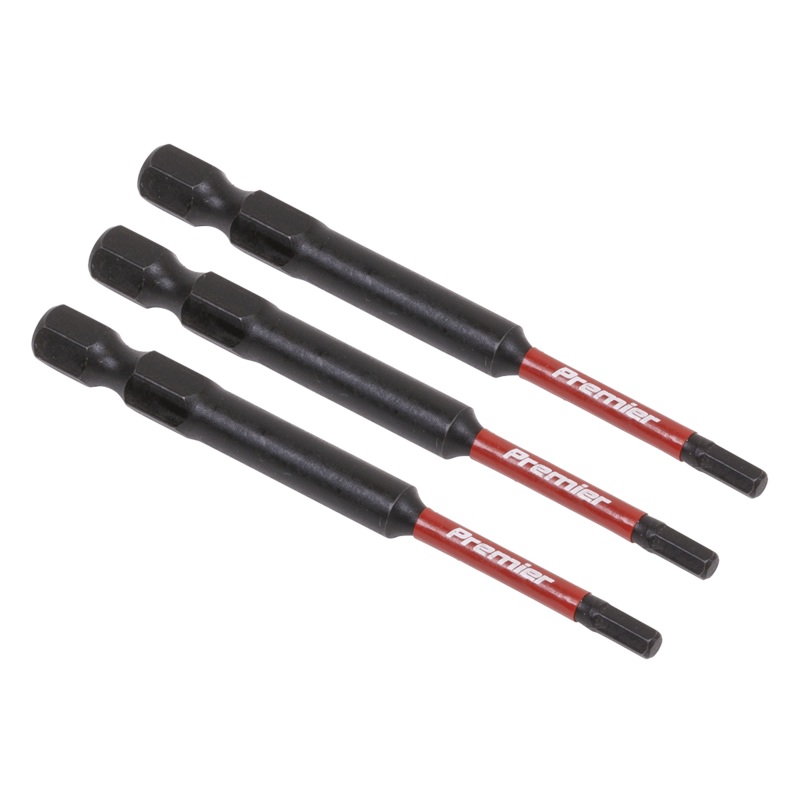 Hex 3mm Impact Power Tool Bits 75mm - 3pc - AK8261
