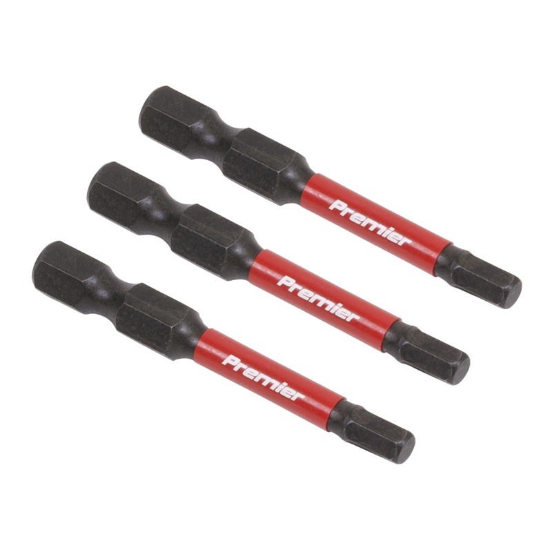 Hex 4mm Impact Power Tool Bits 50mm - 3pc - AK8237