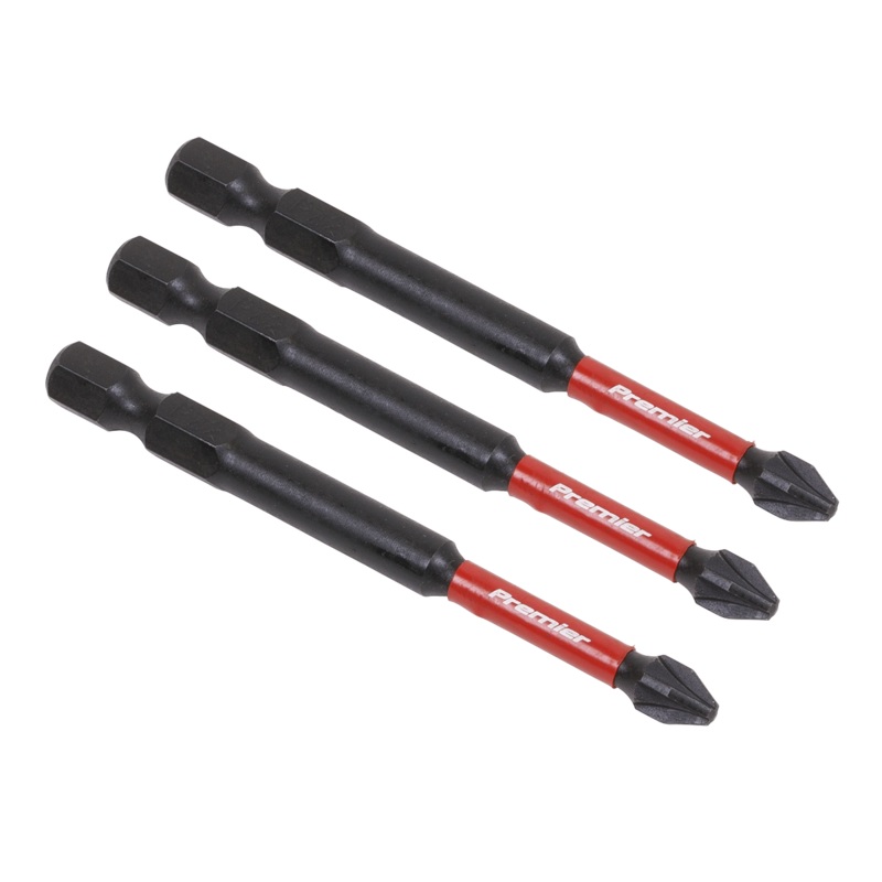 Pozi #2 Impact Power Tool Bits 75mm - 3pc - AK8258
