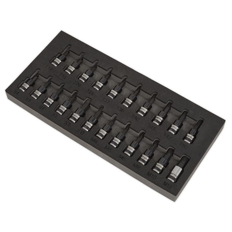 TRX-Star*/Hex/Spline Socket Bit Set 22pc 3/8"Sq Drive Black Series - AK7985
