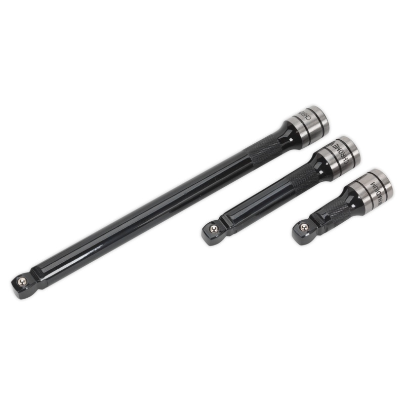 Wobble/Rigid Extension Bar Set 3pc 1/2"Sq Drive Black Series - AK7692