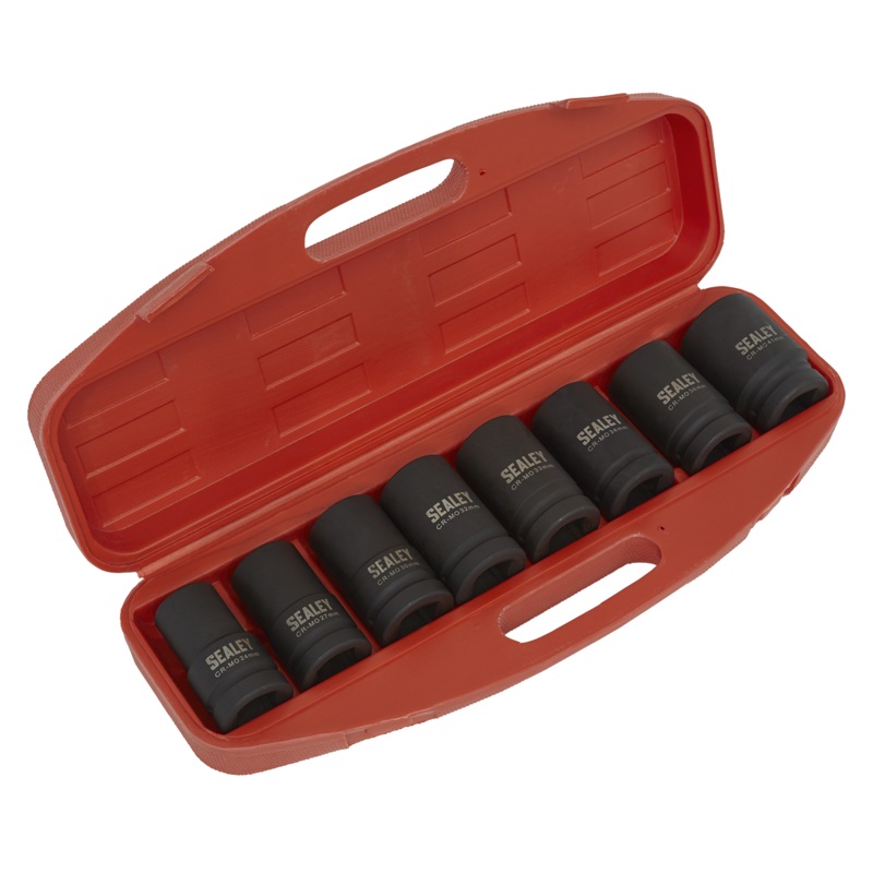Impact Socket Set 8pc Deep 1"Sq Drive - Metric - AK888M