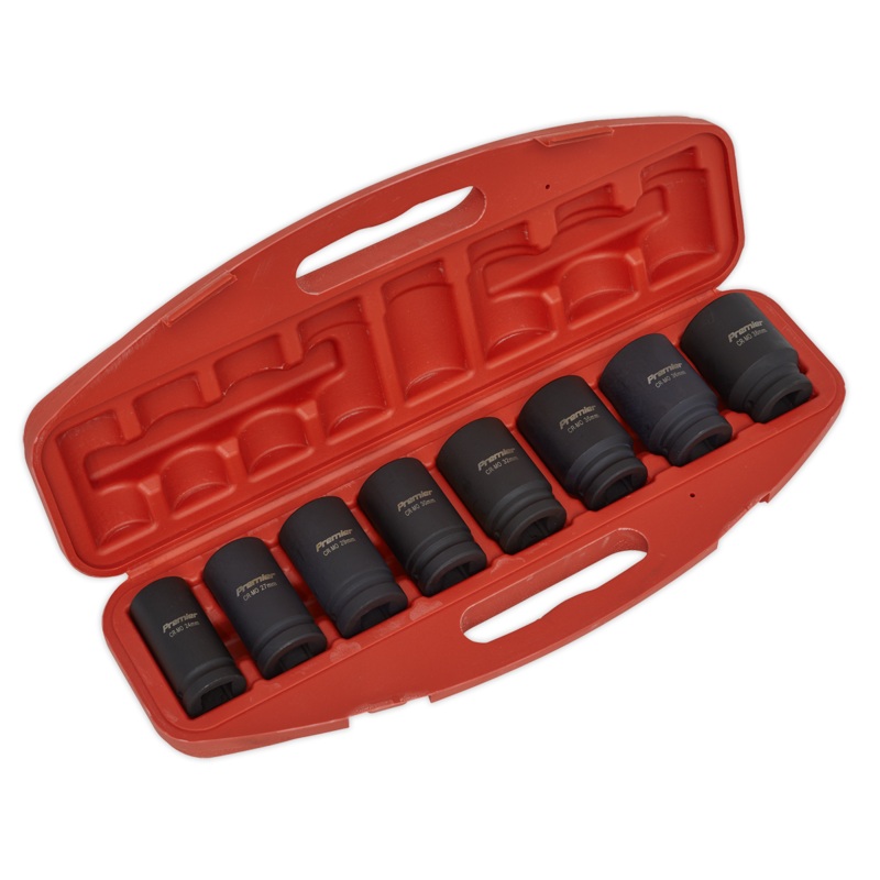 Impact Socket Set 8pc Deep 3/4"Sq Drive Metric - AK885