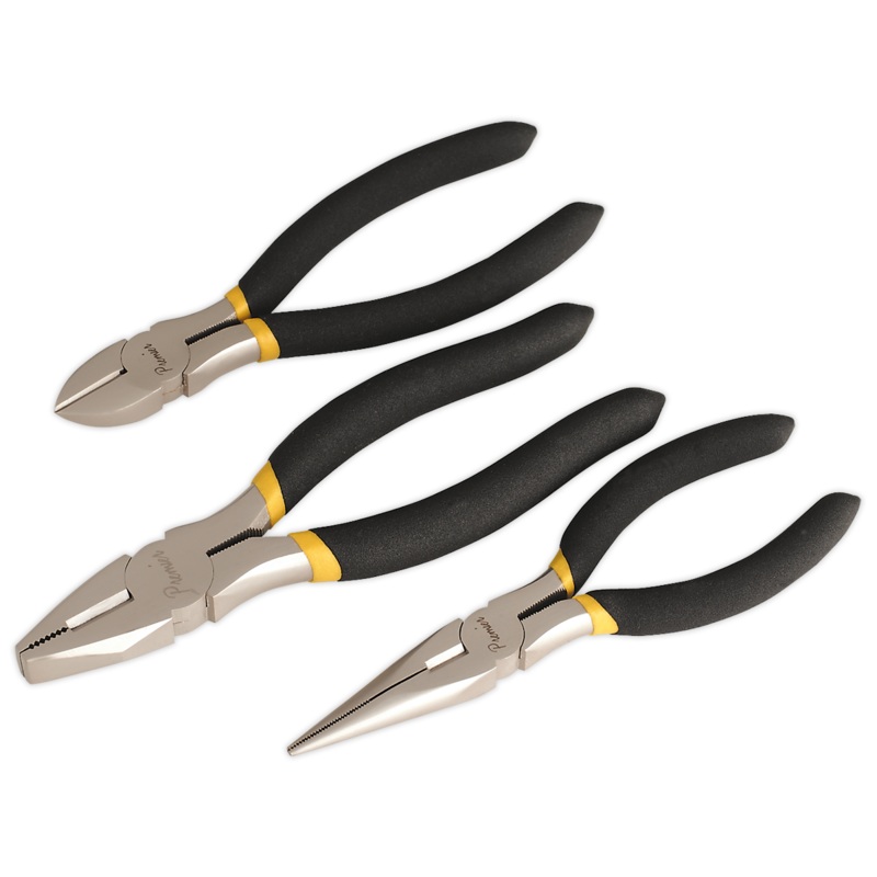Pliers Set 3pc Ni-Fe Finish - AK9333