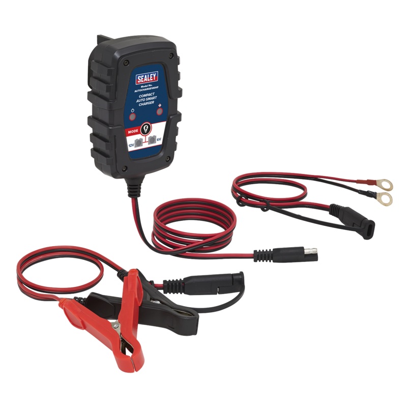 Compact Smart Trickle Charger & Maintainer 1A 6/12V - AUTOCHARGE100HF