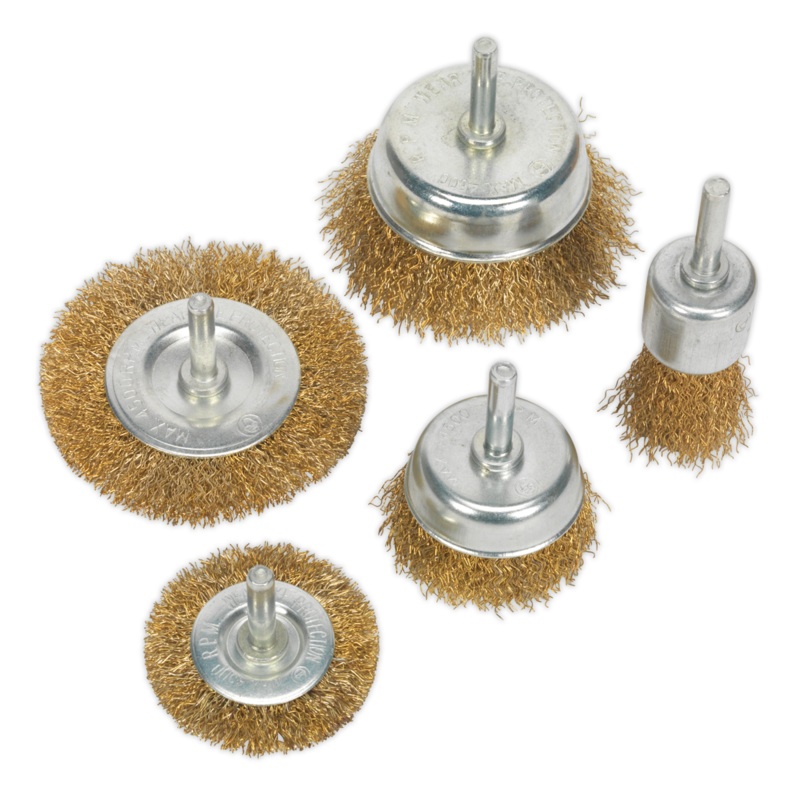 Wire Brush Set 5pc Brassed - BWBS05