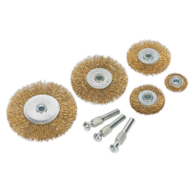 Wire Brush Set 8pc Brassed - BWBS08
