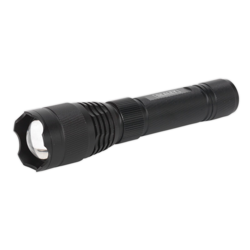 Aluminium Torch 10W SMD LED Adjustable Focus Rechargeable - LED449