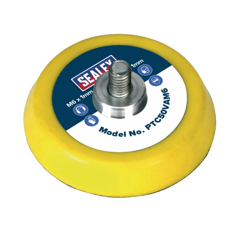 Hook-and-Loop Backing Pad 50mm M6 x 1mm - PTC50VAM6