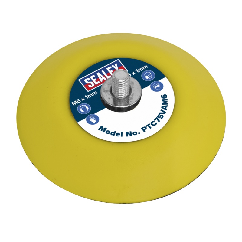Hook-and-Loop Backing Pad 71mm M6 x 1mm - PTC75VAM6