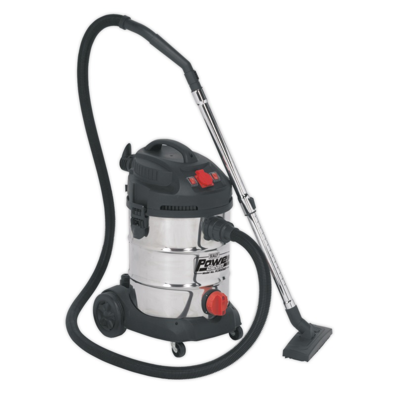 Vacuum Cleaner Industrial 30L 1400W/230V Stainless Drum Auto Start - PC300SDAUTO