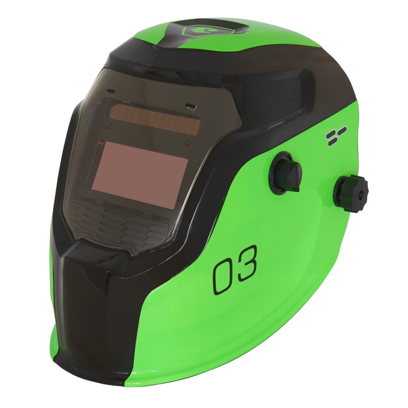 Auto Darkening Welding Helmet - Shade 9-13 - Green - PWH3