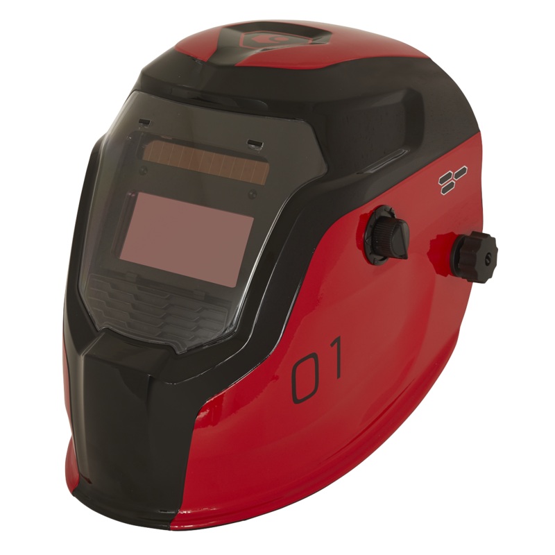 Welding Helmet Auto Darkening - Shade 9-13 - Red - PWH1